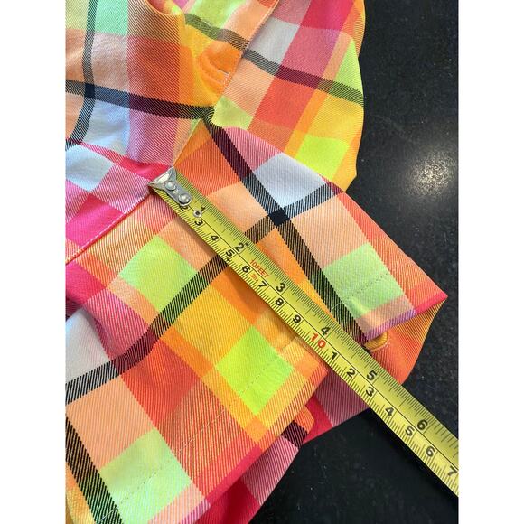 Slazenger Golf ladies Neon Plain pink and yellow shorts SZ 4 - Picture 7 of 10